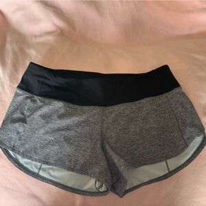 Size 6, Lulu Gray and Black Women's Athletic Shorts
